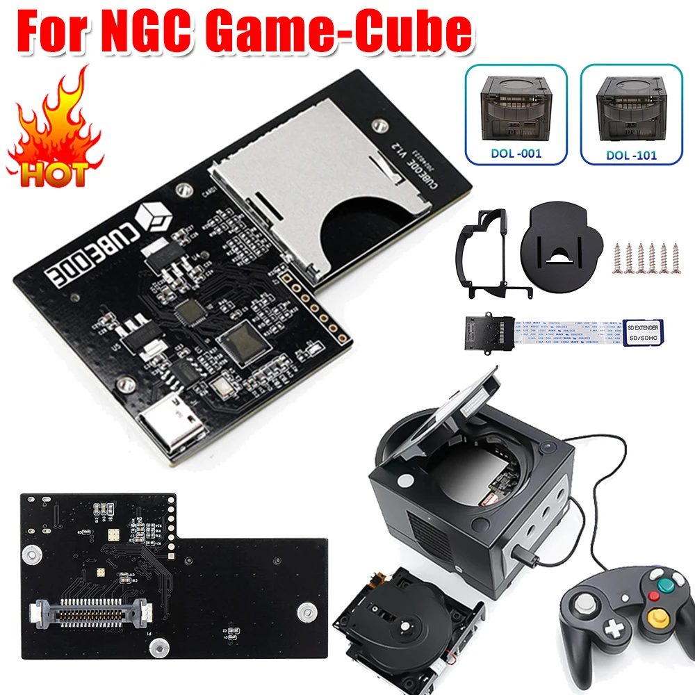 

CUBEODE V1.2 GC Loder Plug and Play Game Console Optical Drive Emulator No SD2SP2/SDGecko Required for NGC GameCube Game Console