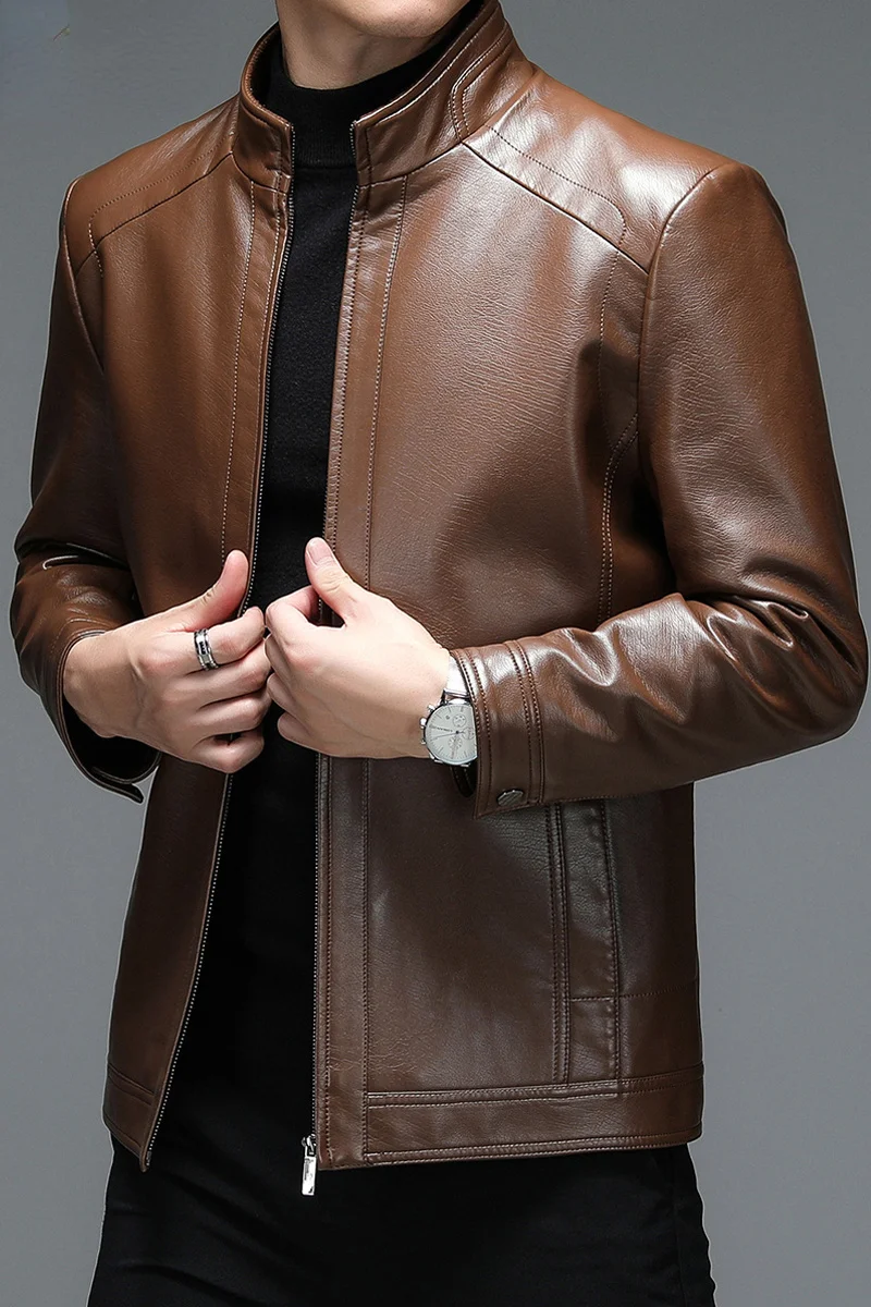 Genuine Leather Jacket Men Clothing Spring Goatskin Jackets for Man Business Casual Thin Coats Jaqueta Masculina Couro Legitimo