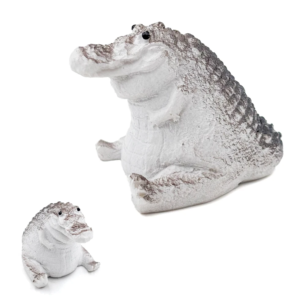 

Baby Crocodile Statue Ornaments, Garden Courtyard Animal Baby Crocodile Statue Mini Resin Decorative Garden Ornaments