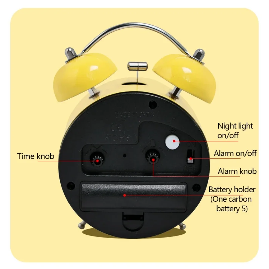 1 student-exclusive bedroom desktop alarm clock; 3-inch early childhood education small alarm clock; room/home decoration