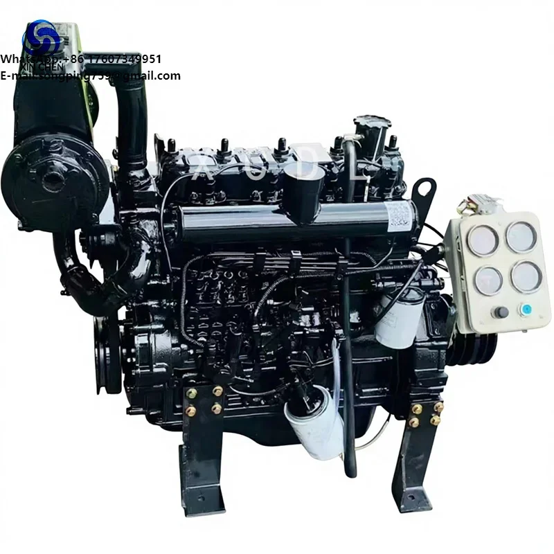 Low Noise Ship Diesel Engine ZH490C 40HP 50HP Water Cooled Four Stroke 4 Cylinder Electric Start Tugboat Passenger Work Vessel