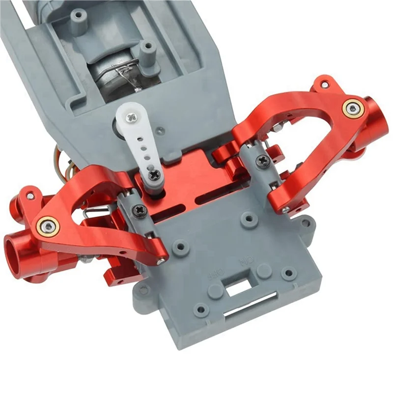 ABXE-6X Copa de dirección de metal Brazo oscilante superior inferior Asiento Bloque de giro deslizante de dirección para piezas de actualización de coche WPL D12 1/10 RC, 1