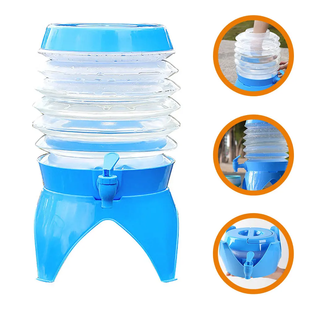 

Portable Foldable Large Water Bucket Collapsible Water Container Outdoor Camping Car Vehicle Mounted Drinking Jug Spigot