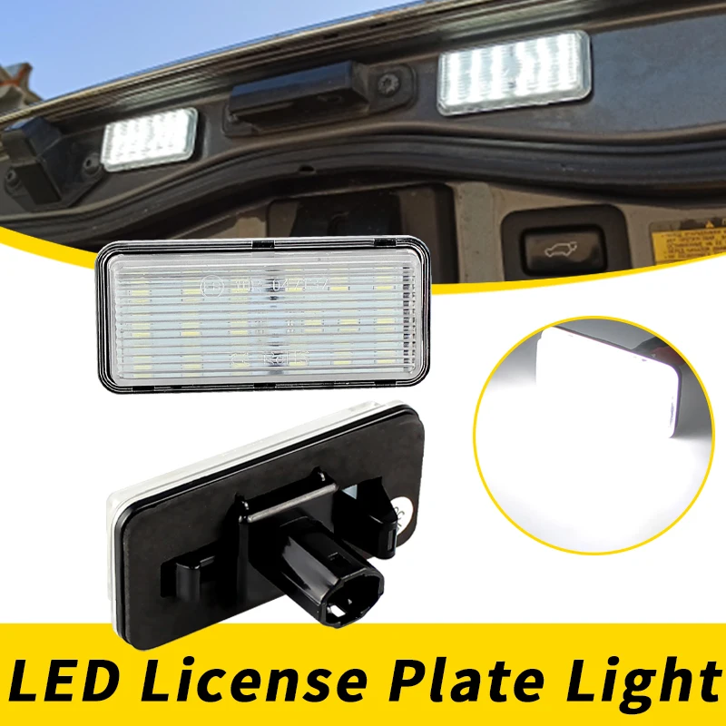 2Pcs No Error Canbus Car LED Number License Plate Light for Toyota Land Cruiser 100 200 Prado 120 Reiz 4D Mark X Accessories