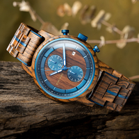 BOBO BIRD Luxury Wooden Watch for Men Japanese Quartz Movement Top Brand Waterproof Chronograph Timepiece Watches montre homme