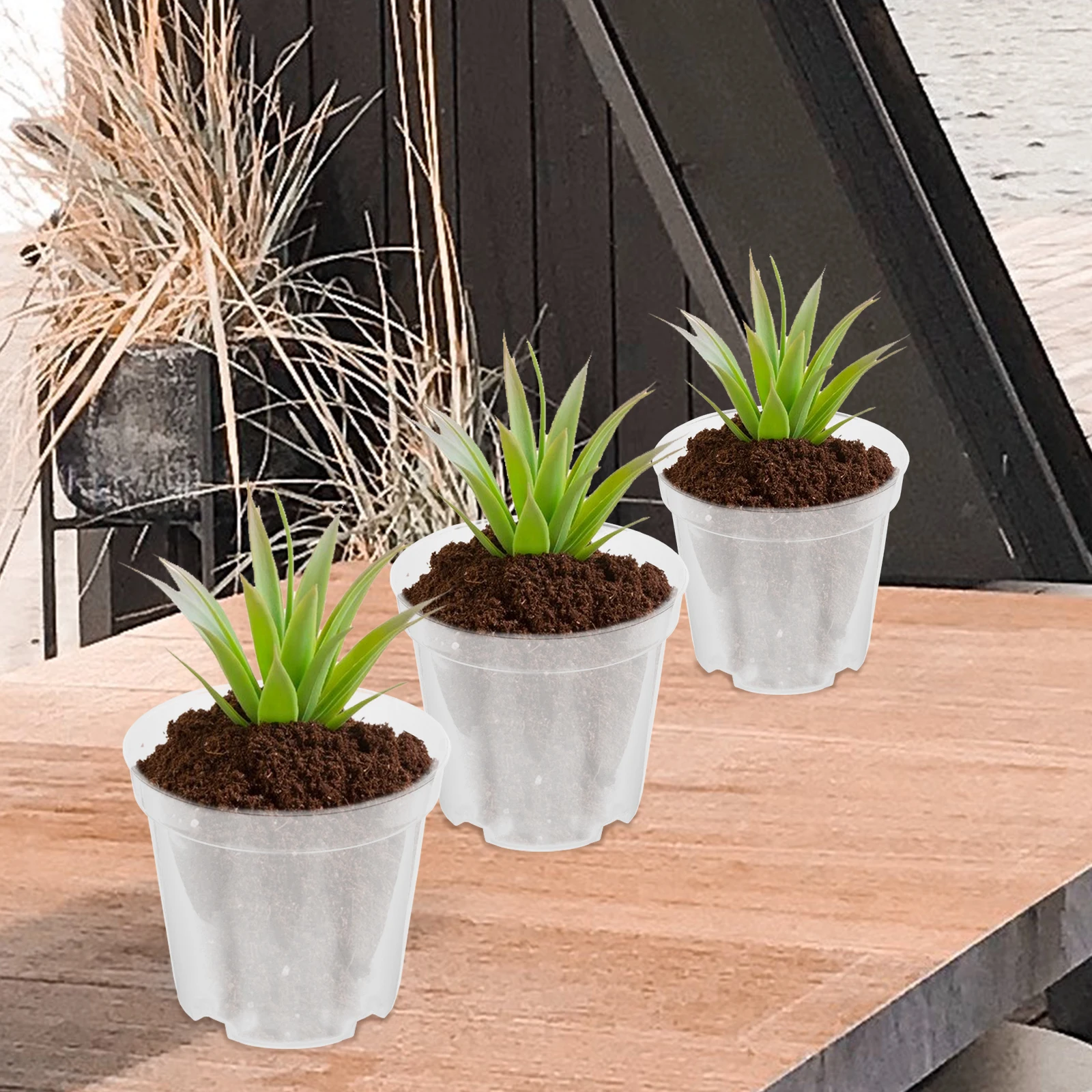 

30 шт. пластиковые прозрачные детские горшки, прозрачные горшки для цветов сочной орхидеи, кактуса, выращивания цветов в саду, прозрачный детский горшок