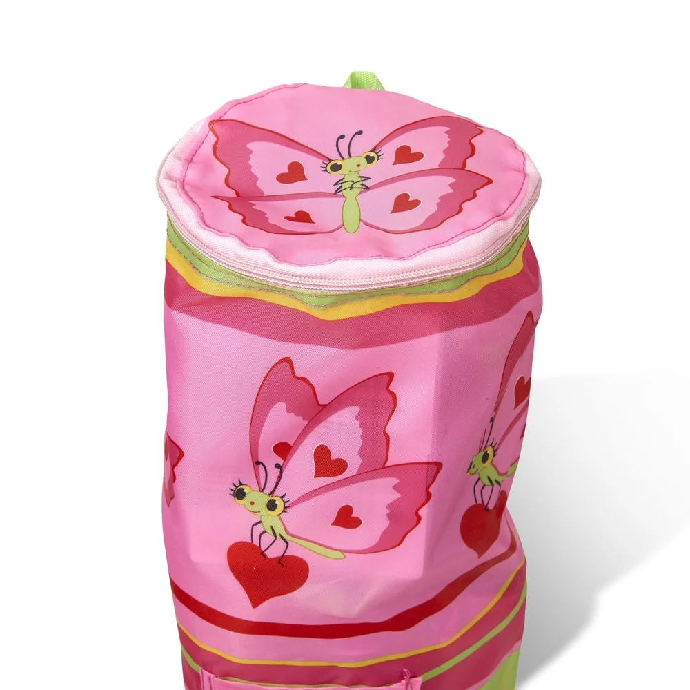 كرسي تخييم على الحديقة قابل للطي بحجم الطفل مع حامل أكواب بتصميم فراشة، حقيبة تخزين متينة سهلة التنظيف للأطفال من سن 3 إلى 6 سنوات #6