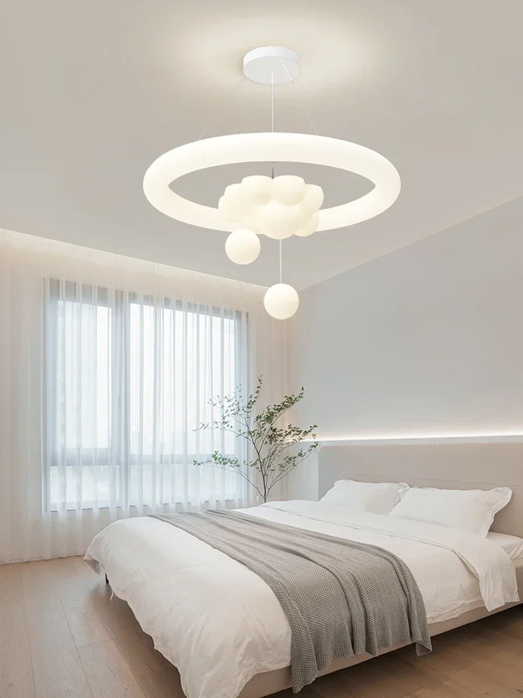 Modern Warm Children's Room Ceiling Lamps White Bubble Cloud Lamp LED Simple Romantic Little Girl Boy Bedroom Ceiling Lights