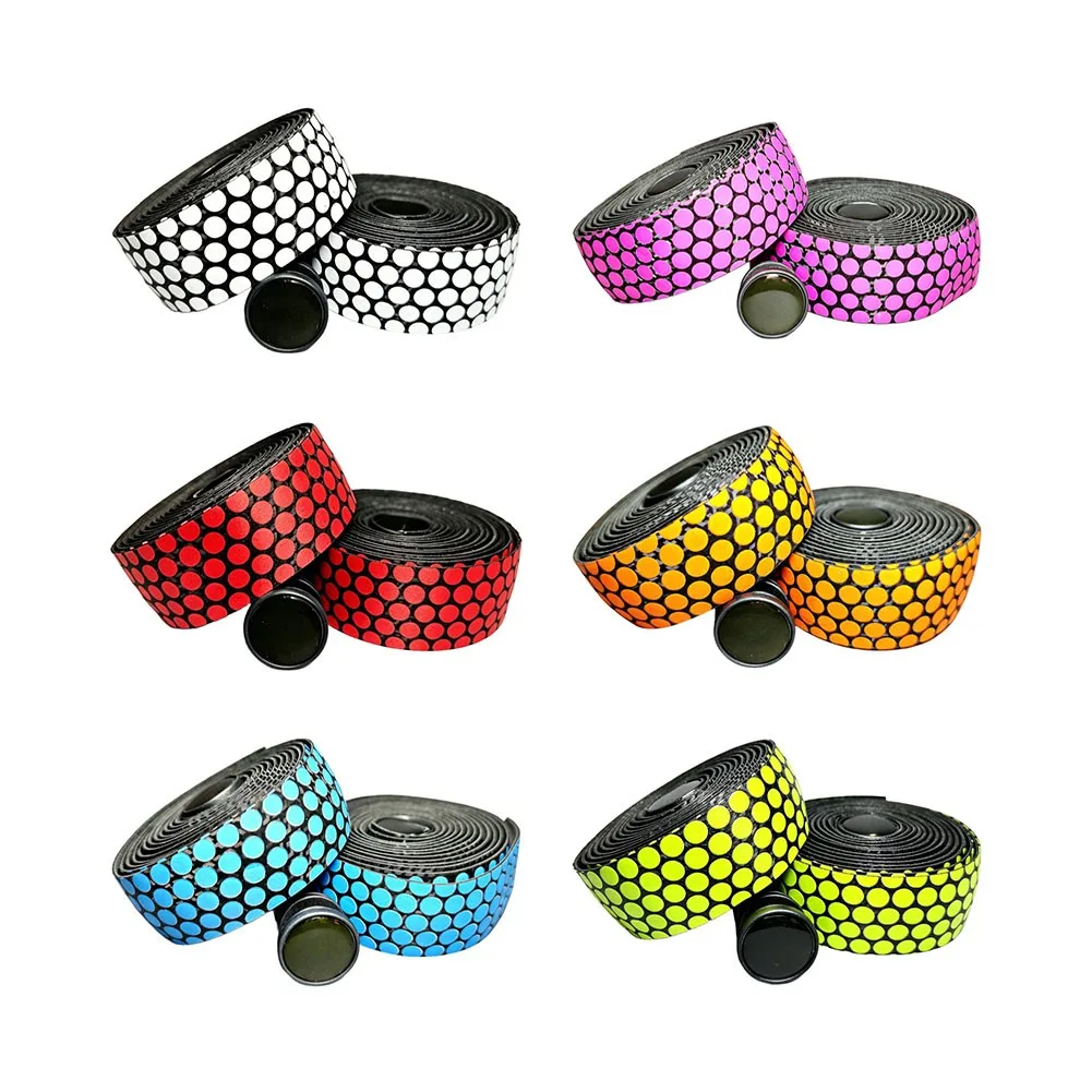 Handlebar Tape for Road Bikes Featuring Thickened EVA Cushioning Breathable Weave and Tacky Inner for Easy Application