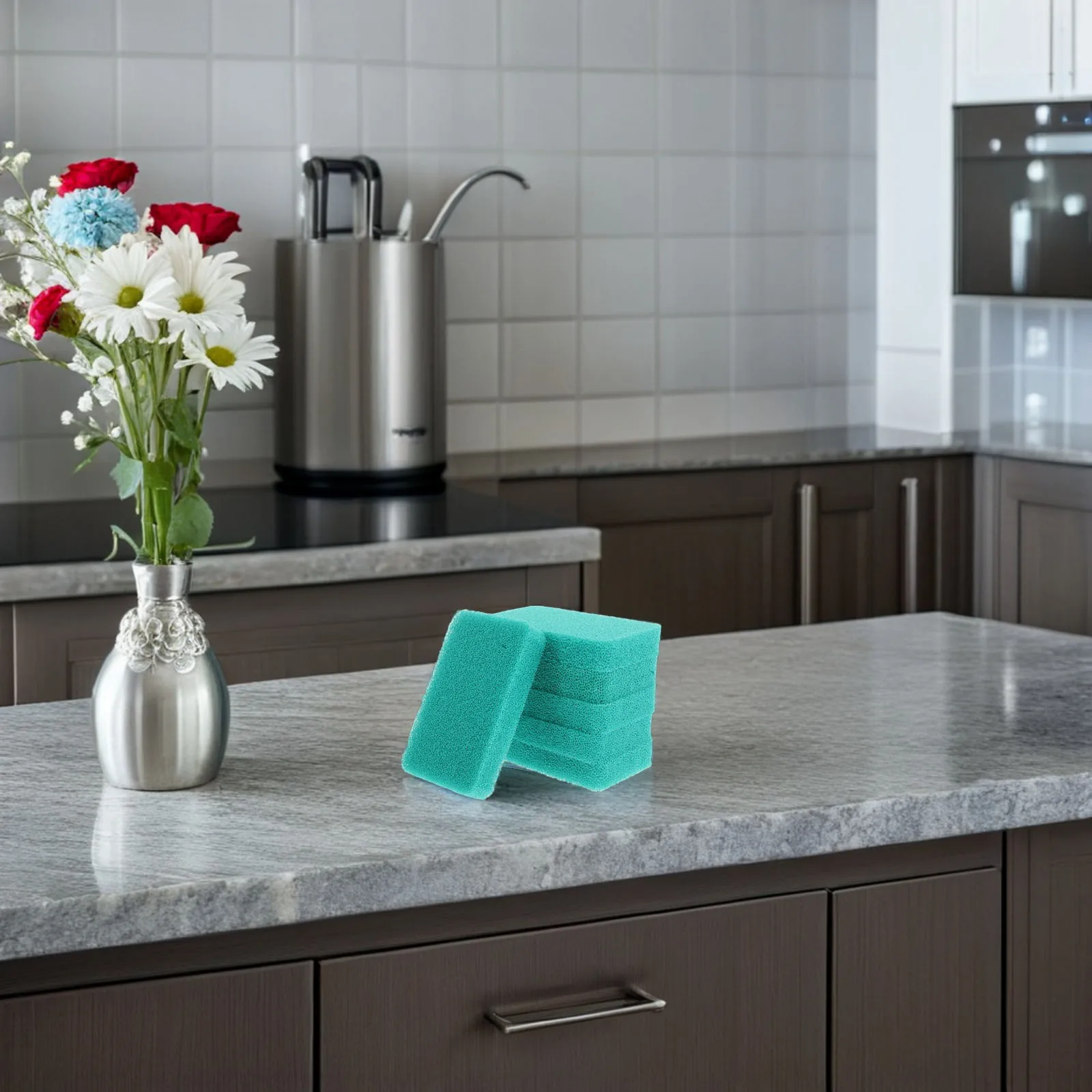 

10Pcs Silicone Dish Sponge Reusable Kitchen Scrubber Cleaning Pad for Fruit Vegetable Non Absorbent Silicone Dish Sponge