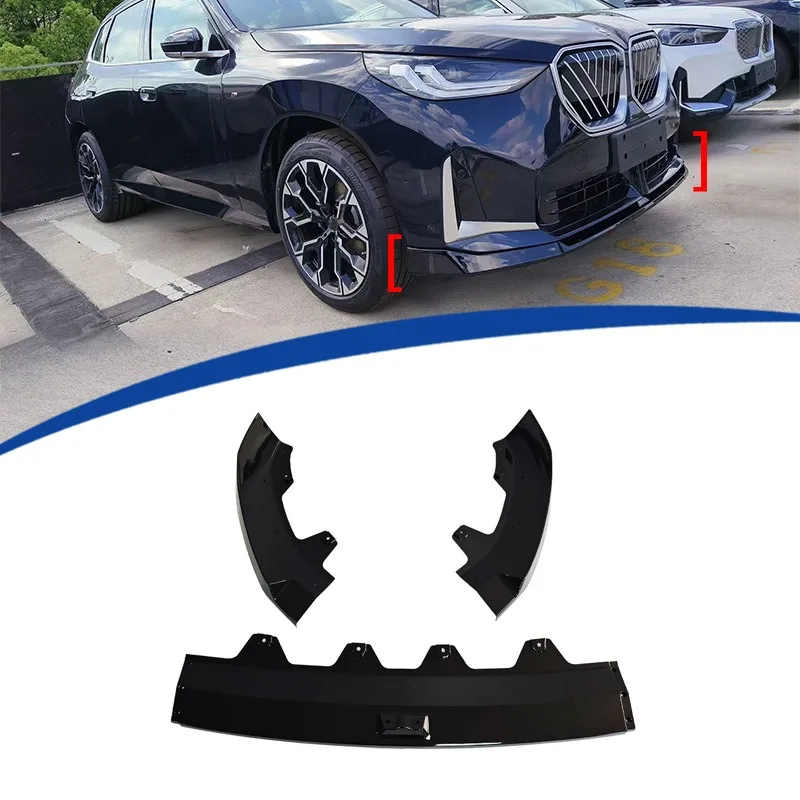 

For BMW X3 G45 MP 2025+ Front Lip Spoiler Front Bumper Shovel Lip Splitter Car Body Kit Exterior Modification ﻿3-section design