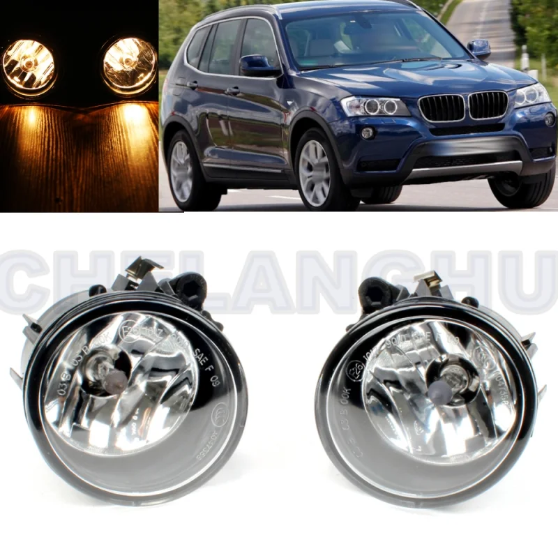 

Pair Left And Right Front Fog Light Lamp With Halogen Bulbs 63177238787/63177238788 For BMW X3 F25 2010 2011 2012 2013