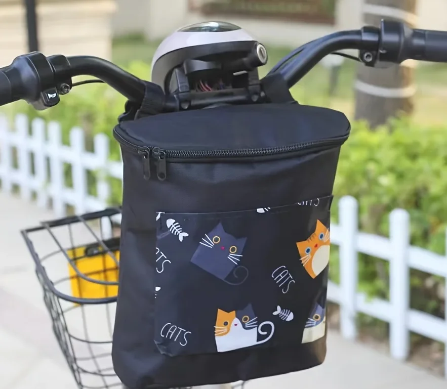 Multifunktionale Große Fahrrad-Vordertasche mit Reißverschluss-Aufbewahrungsbeutel für E-Bike und Motorrad Zubehör – Detail 9