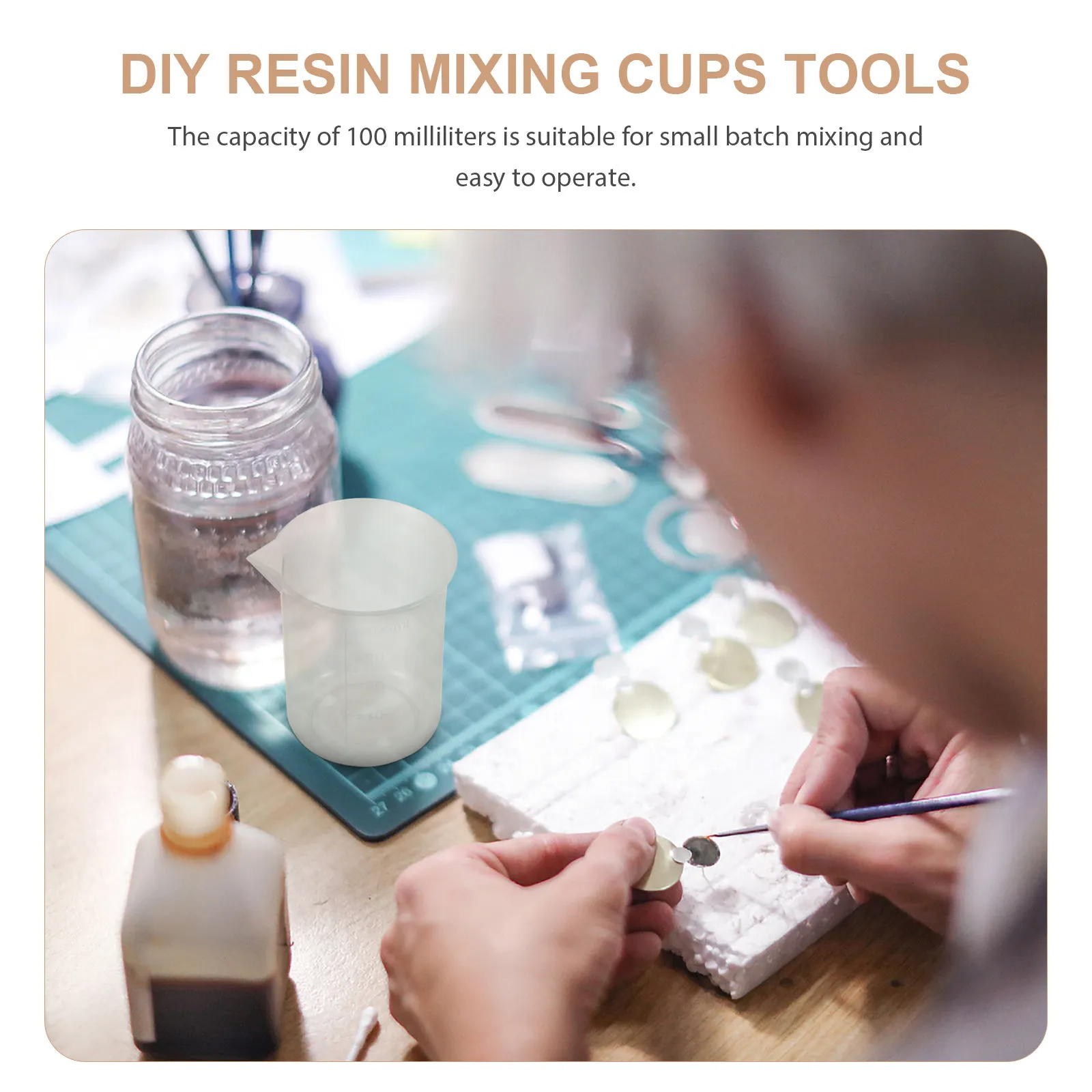 1Set Resin Mixing Cups Set Professional DIY Epoxy Resin Measuring Cups Liquid Pouring Tools for Jewelry Making Craft Supplies - view 3