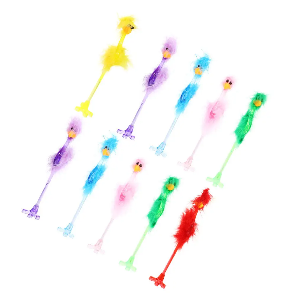 

10 шт. шариковых ручек в форме страуса, гладкое письмо, синие чернила, эргономичный дизайн, удобная рукоятка, для студентов, офиса, заметок