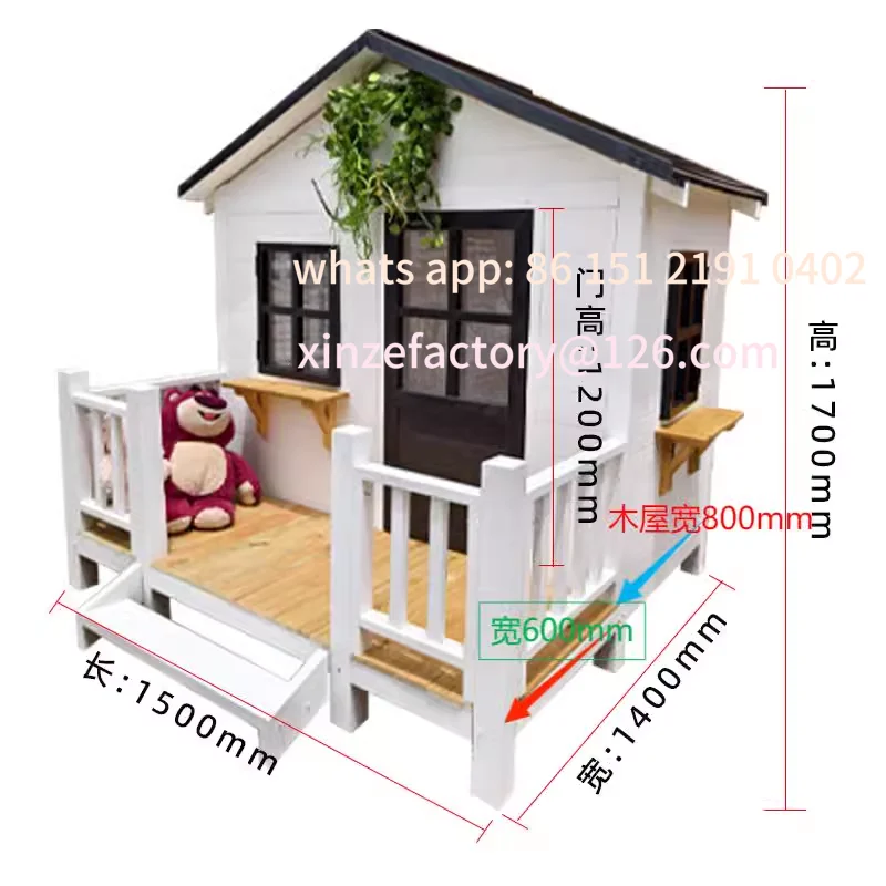 شرفة شتوية قابلة للتخصيص، شرفة بناء، حديقة منزلية، تجميع فناء، غرفة الحيوانات الأليفة، لعبة متحركة، منزل خشبي #6