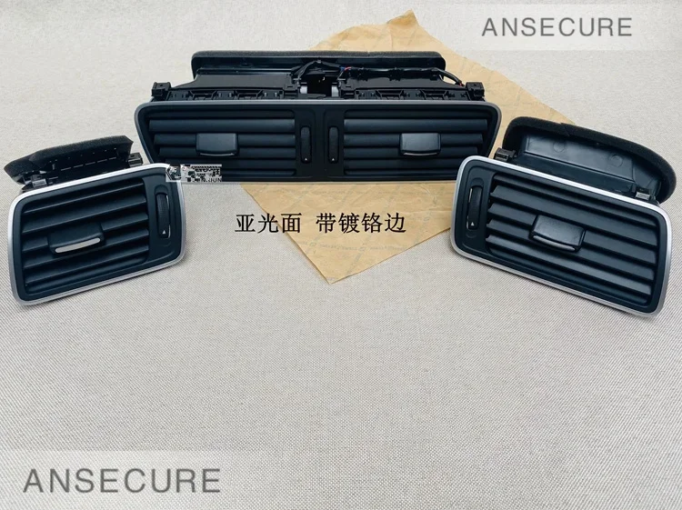 

3 Pcs LHD Black Front Panel Console Vents Dash Louver Air Conditioner Vent Outlet Assembly For VW Passat B6 B7 CC