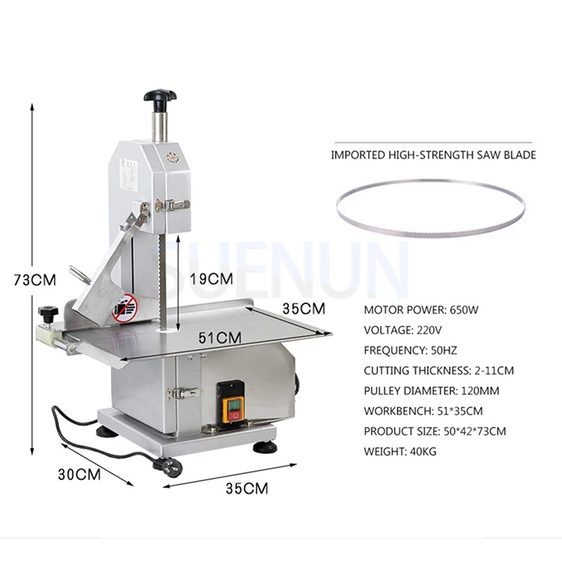 Electric fully automatic bone saw machine food processing machine frozen meat cutting machine bone segmentation machine