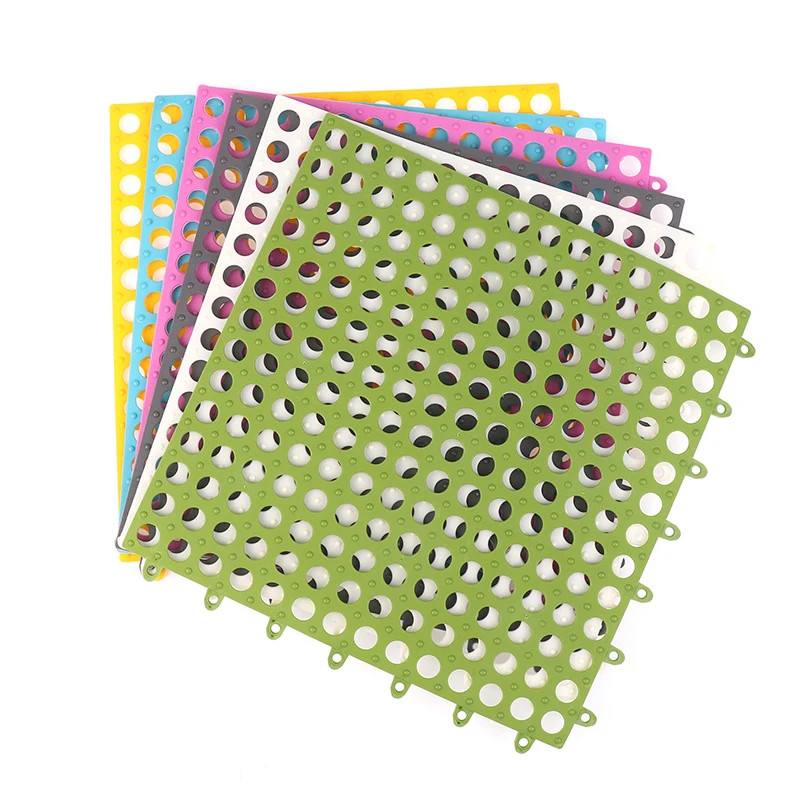 Bathroom Splicing Mats Grid Waterproof Suspension Kindergarten Sports Floor Car Wash Balcony Garden Swimming Pool Plastic Tile