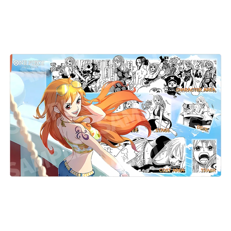 Anime One Piece 60x35cm Nami Monkey D Luffy ACE Trafalgar Law Dedicated Game Battle Card Mat Gift Toy Game Anime Collection Card