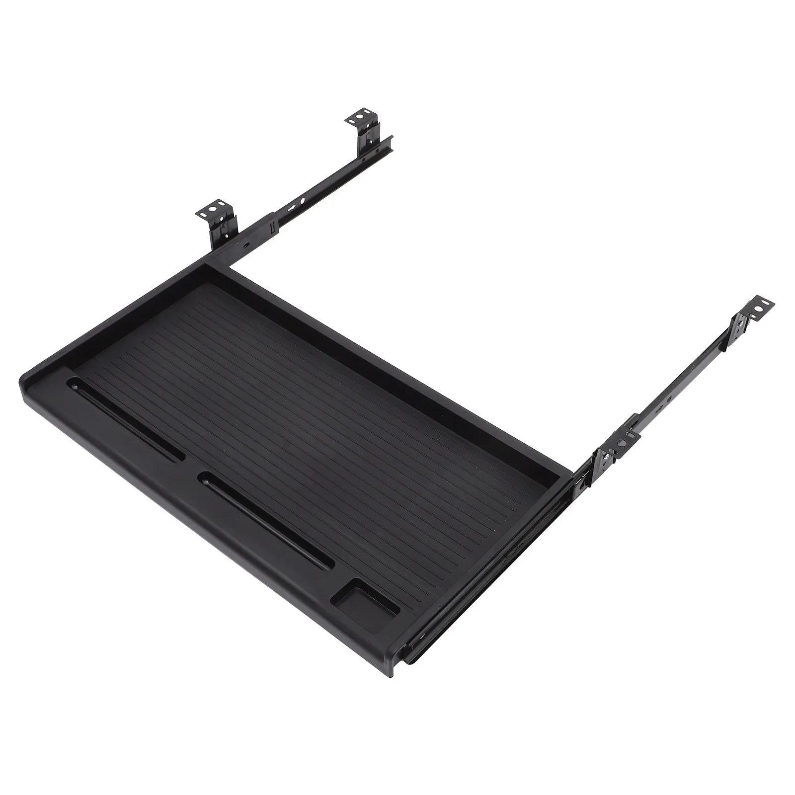 1Set Keyboard Tray Under Desk Pull Out Wear Resistant Keyboard Drawer Sliding Mount for Office Computer Desk Storage