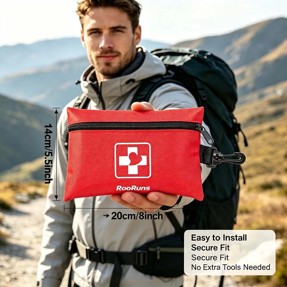 56-Piece First Aid Kit Mini Outdoor Survival Gear for Camping, Travel, Car, Office, Home Emergency & IFAK Medical Bag