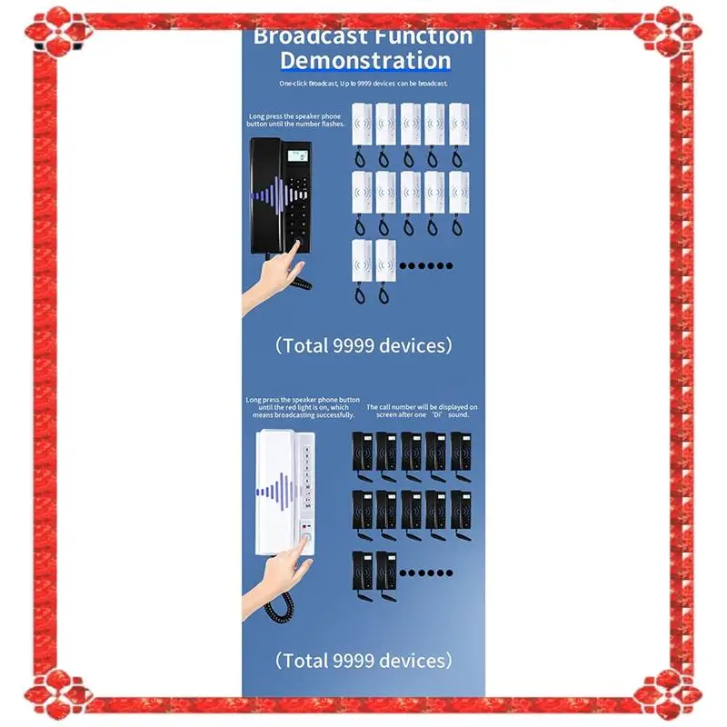 

24-Hour Delivery 2.4Ghz Wireless Landline Phone Wireless Intercom For Home Office Long Distance Intercom,Multi-Room, EU Plug