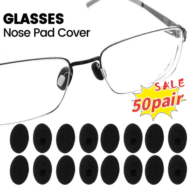 10/20/50pair Anti‑Slip Sponge Nose Pad Covers Soft Foam Glasses Nose Pads Reduce Pressure For Eyeglass Spectacles Accessories