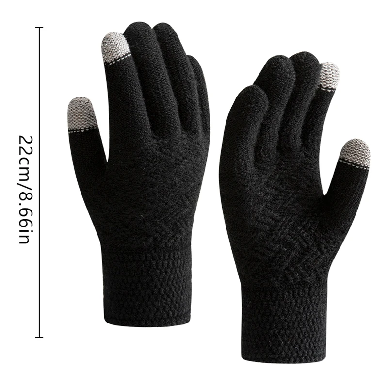 Gants chauds à doigts complets pour hommes et femmes, gants d'hiver à écran tactile, gants de ski UNIS issants, gants de conduite en laine, gants de cyclisme, plus sourire, nouveau