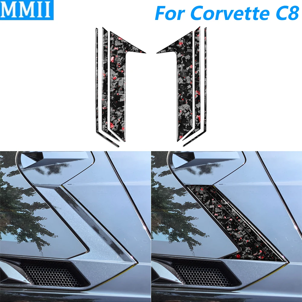 For Chevrolet Corvette C8 2020-2025 Forged Carbon Fiber External Roof Engine Hood Panel Cover Car Accessories Decoration Sticker
