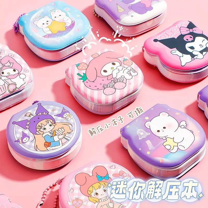 

My Melody Anime Kawaii Sanrio Ins Fashion Creative Stress Relief Notebook Cute Kuromi Mini Portable Notebook Gifts for Kids