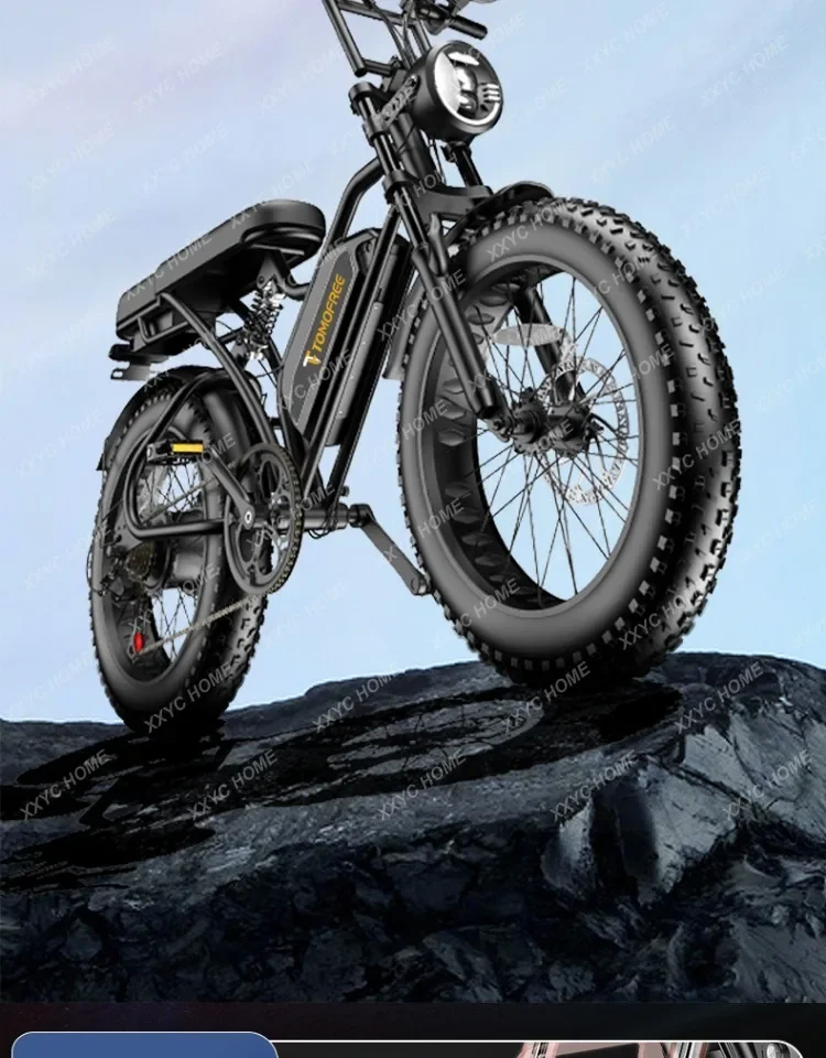 Folding Electric Seven-Level Oversized Wide Tire Mountain Bike Beach Snowmobile off-Road Power Bike