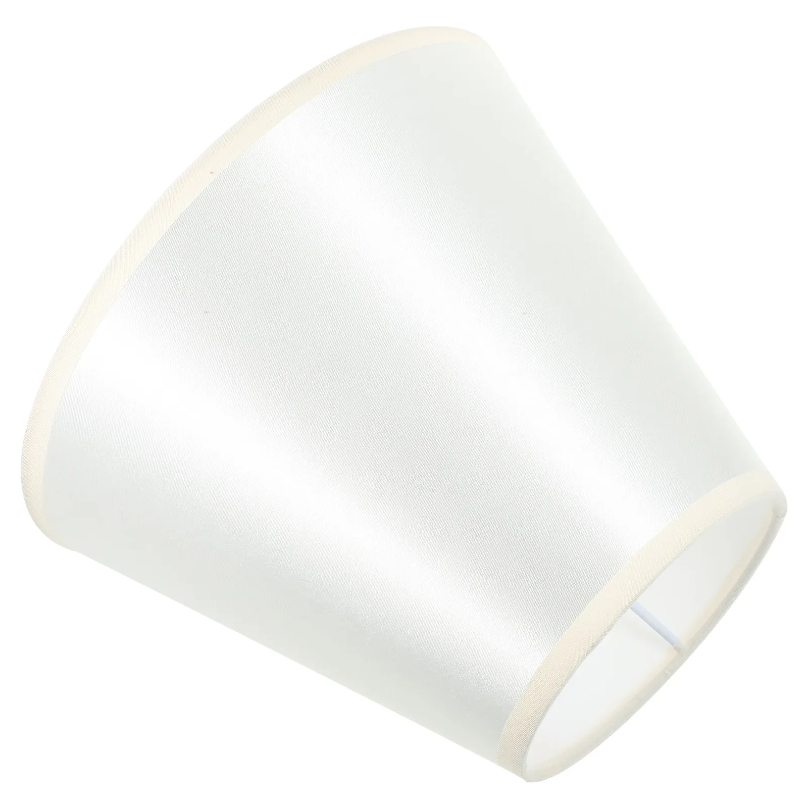 Wall Light Shade Cover for Homeowners to Reduce Glare, Fits E27/E14 Bases, White Cloth and Metal, 1 Pc, Soft Light Transmission