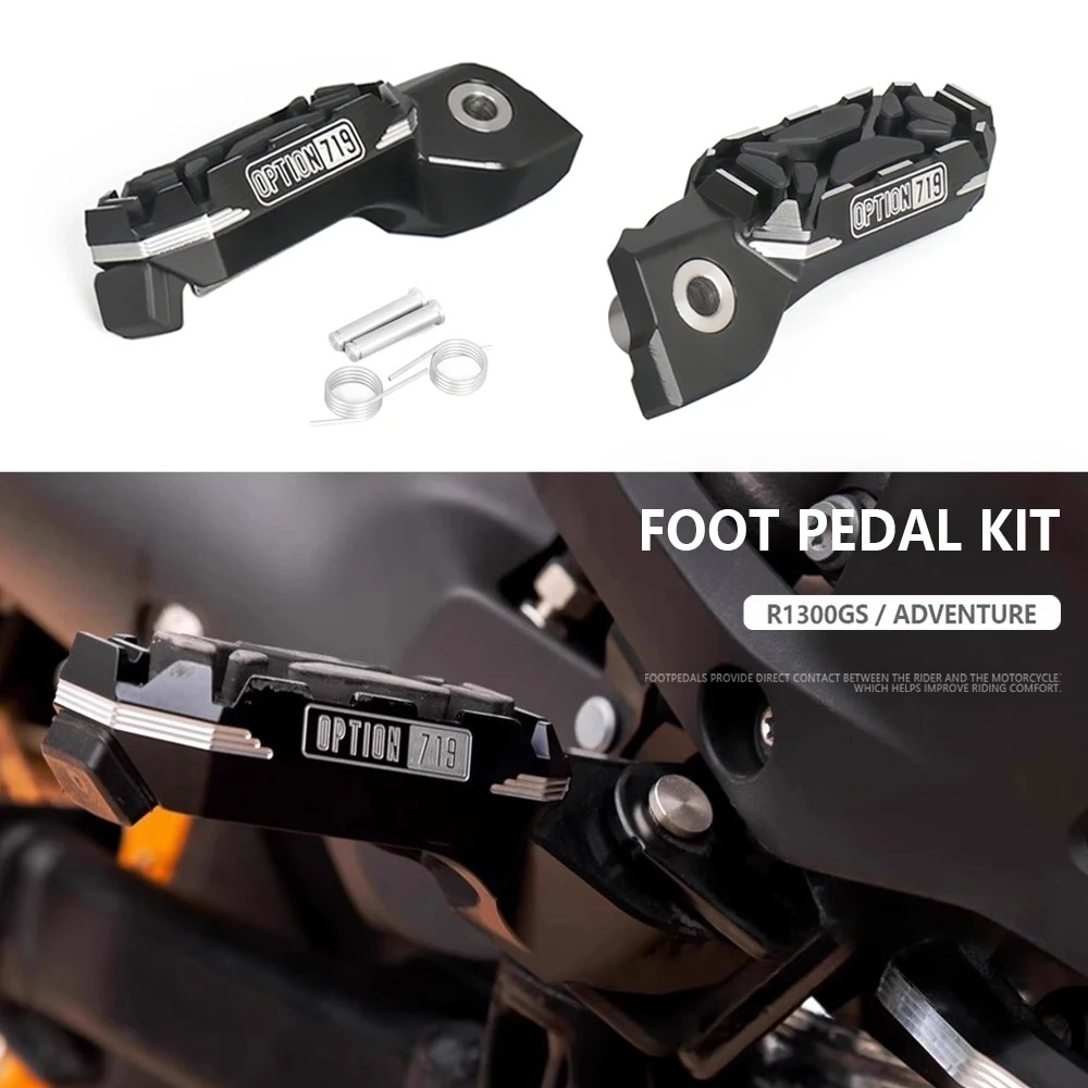 

R1300GS 719 Foot Pedals Pegs Rest Footrest For BMW R1300GS ADV GS1300 R 1300 GS Adventure 2023-2025 2024 Motorcycle Accessories