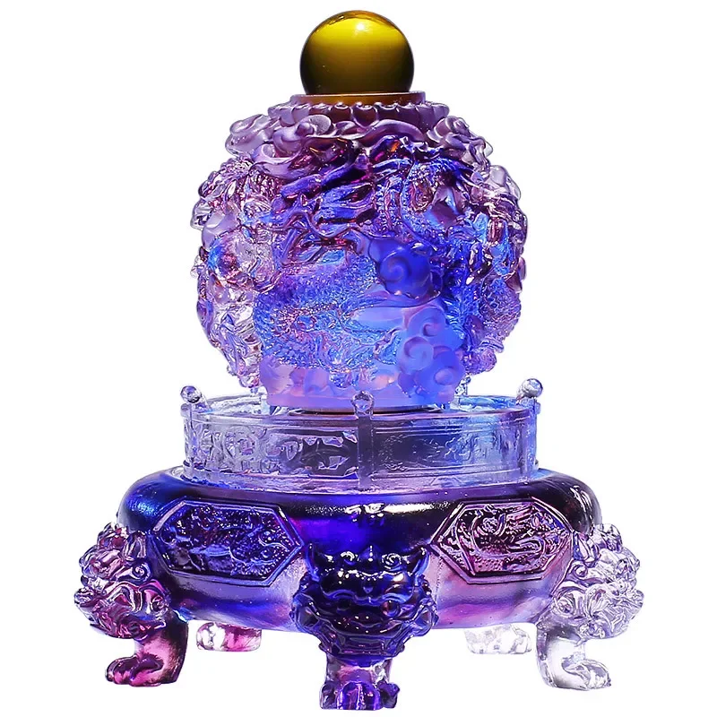 

Glazed handicrafts, auspicious dragon cornucopia ornament, creativity, opening, gifts