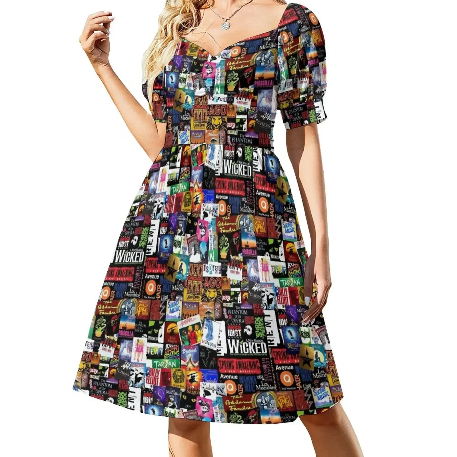 

Musicals Collage II Original Short-Sleeved Dress women formal occasion dresses Dance dresses