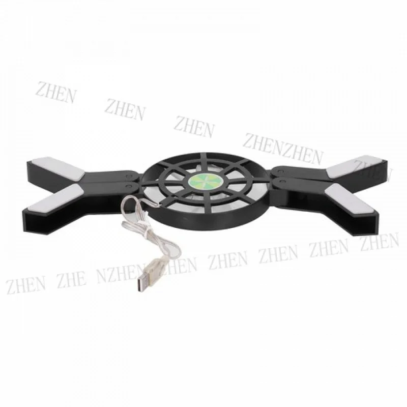 Y ホットノートパソコンクーラーパッド、発光大型ファン付き、USBノートパソコン用、折りたたみ式