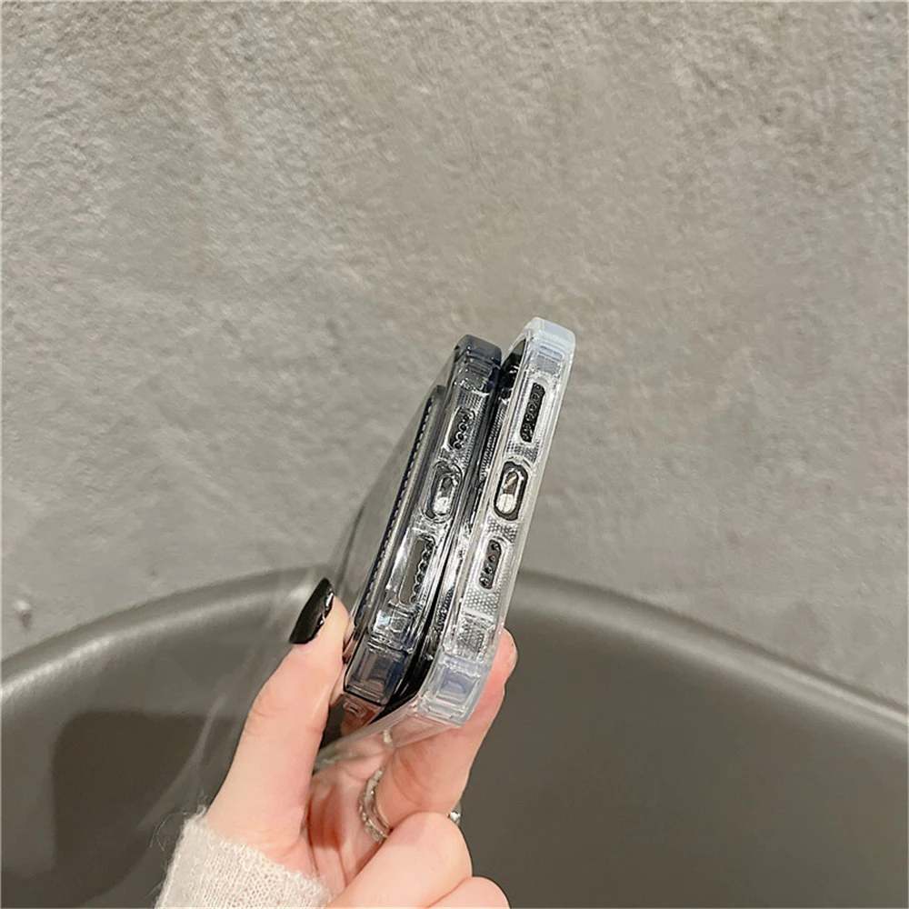 Transparente Kartenfach-Tasche Schutzhülle für iPhone 13 11 12 Pro Max Mini X XS XR SE2 6 7 8 Plus Klare Stoßfeste Weiche Brieftaschen-Hülle – Detail 5