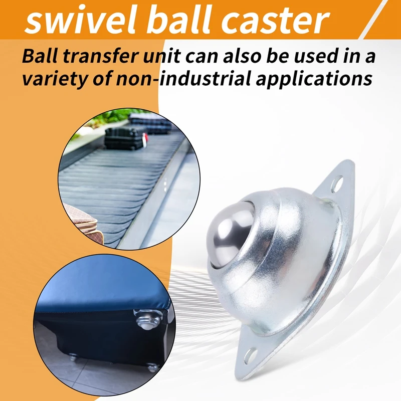ABUL-Carbon Steel Swivel Ball Caster Wheel Car Robot Universal Round Wheel For Machinery Trolleys Furniture Hardware