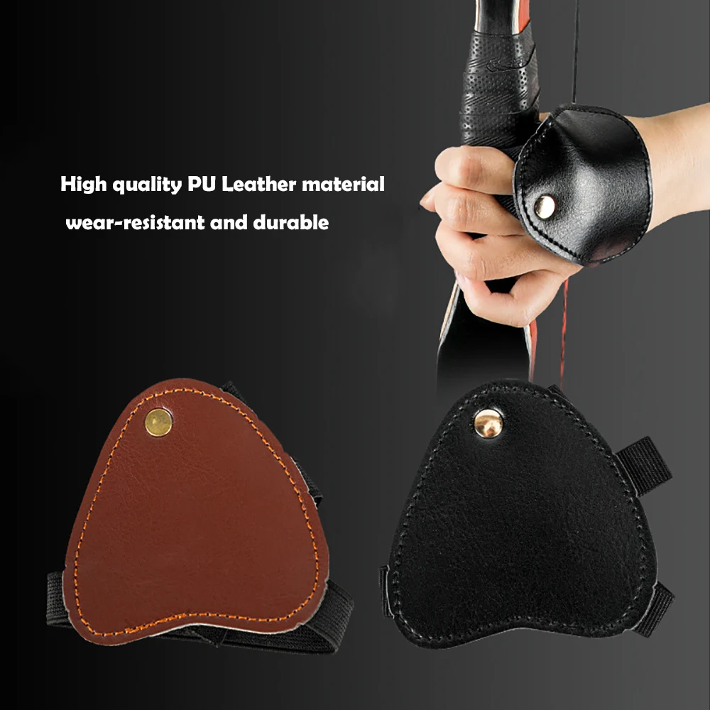 

1PC Archery Finger Tab Archery Hand Protector – Anti-Slip Archery Gear Archery Finger Guard Hand Guard