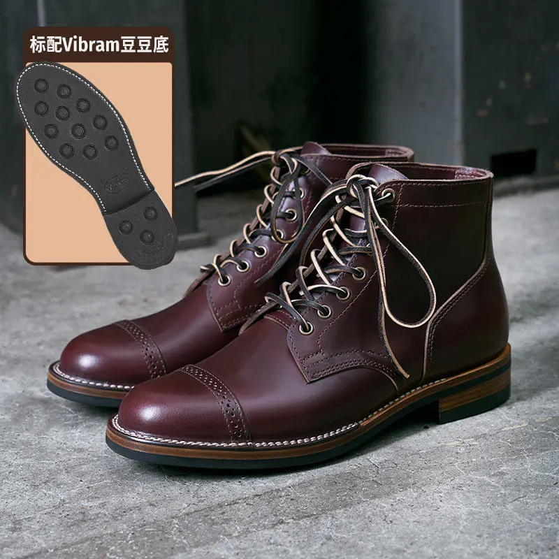 KOWM cowhide outdoor Hiking shoes men walking hunting boots waterproof Goodyear casual shoes women walking trekking sneakers