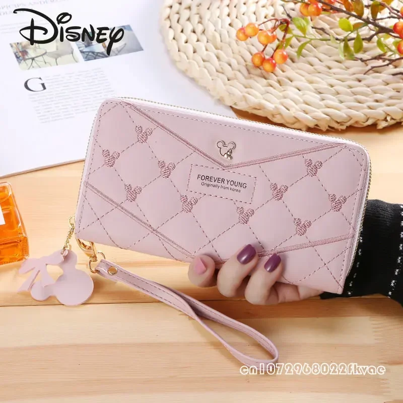 Disney Mickey Women\'s Wallet Fashion High Quality Simple Zipper Long Handbag Multi-functional Multi-card Storage Zero Wallet