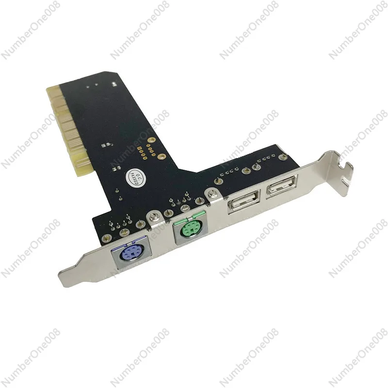Kartu Adaptor Mouse Keyboard PCI 32bit ke 2x + 2x Port USB 2.0 untuk PC