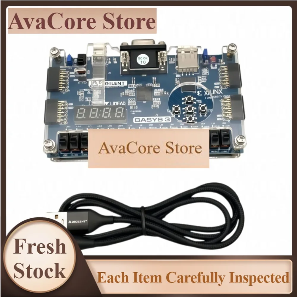 AvaCoreDigilent Basys 3 FPGA Evaluation Board Xilinx Artix-7 Model 410-183 For Education & Digital Logic Design