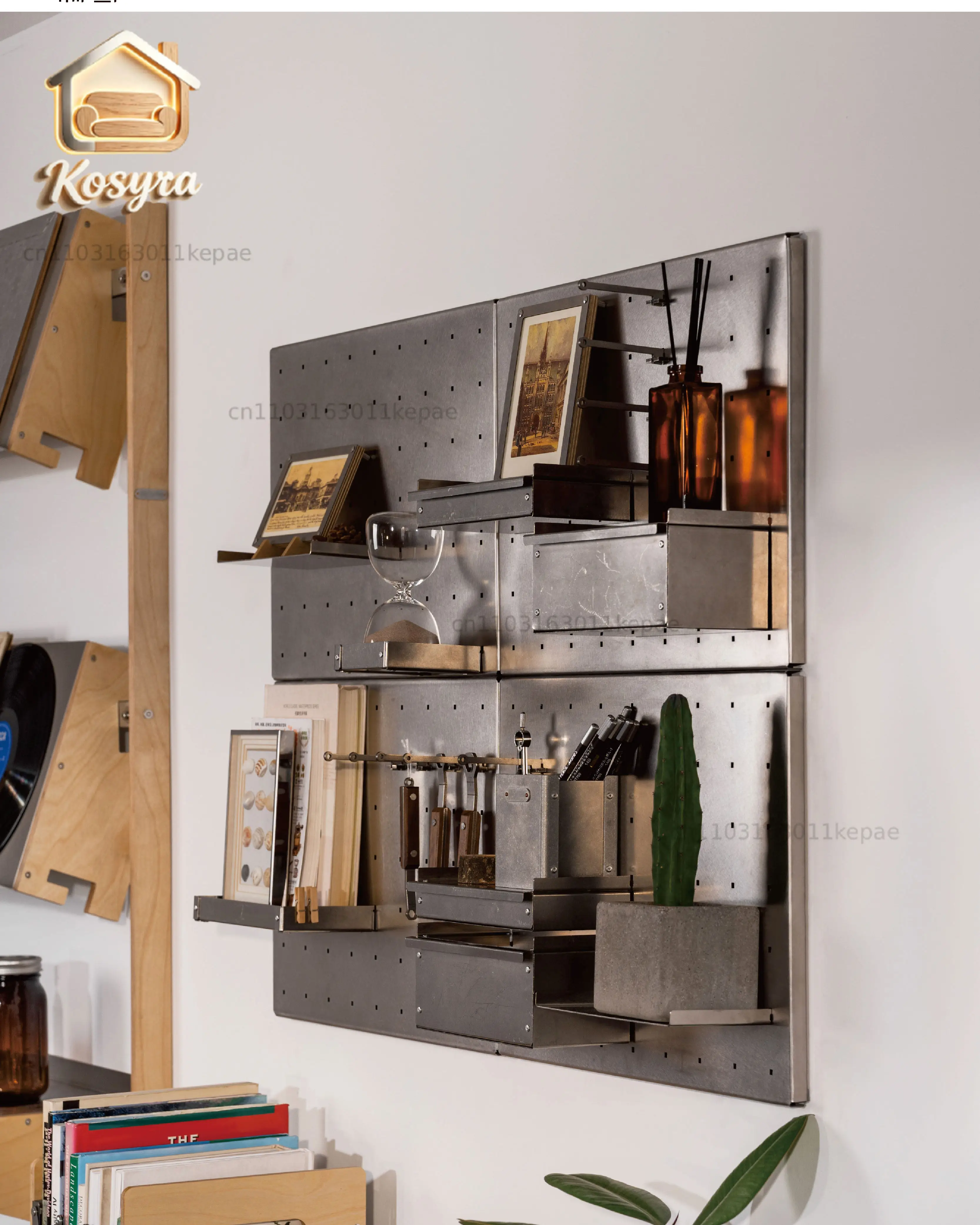 [New product] Modular hole board, decorative rack, shelf, wall hanging household DIY stainless steel, made of