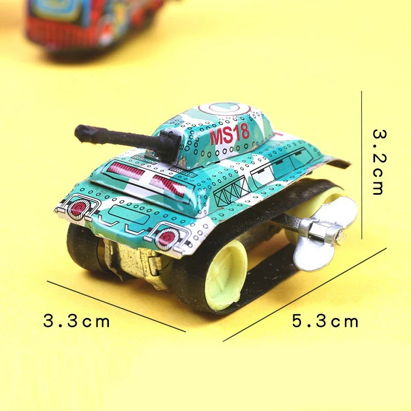 

HOT SALE Vintage Nostalgia Tin Metal Toy Friction Tank Design Children Classic Wind Up Clockwork Tin Toy Retro Collectible Toys