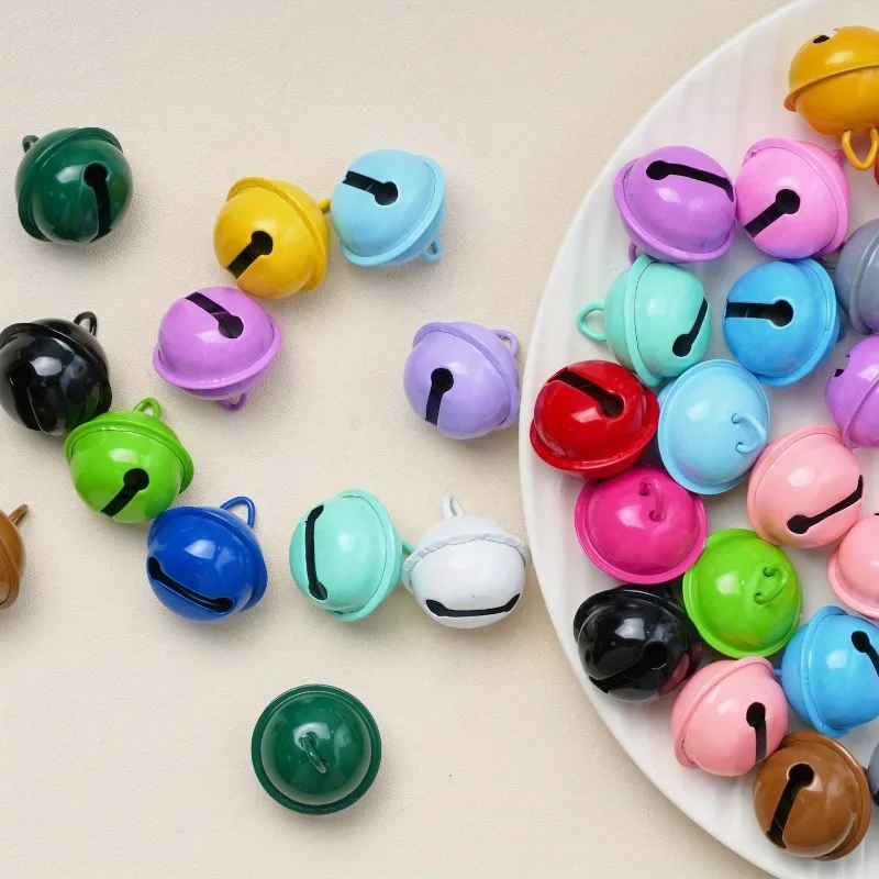 20pcs Vibrant Metal Bells - Perfect for DIY Christmas Ornaments, Keychains & Jewelry Accessories, Christmas Decor Random Color