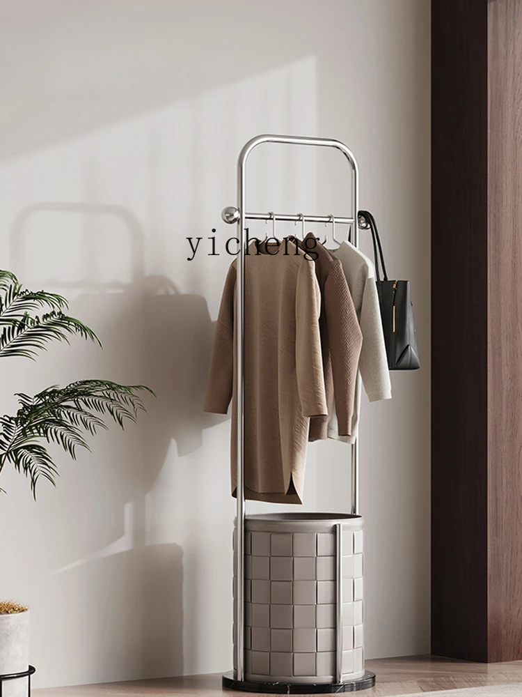 Tqh Clothes Rack Floor Hanger Bedroom Indoor Modern Light Luxury Advanced Art Bedside Storage