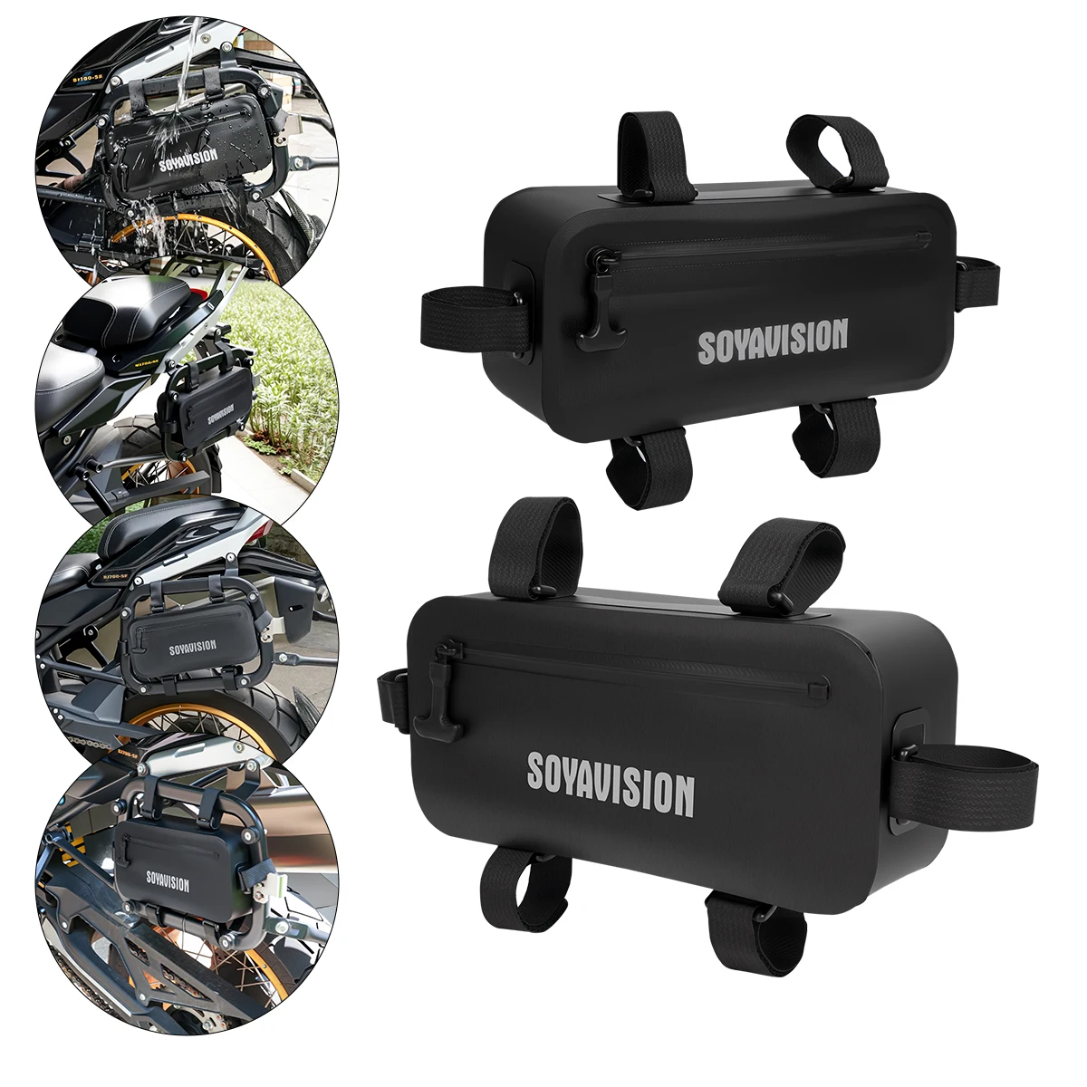 

Сумка на боковую раму мотоцикла, водонепроницаемая сумка для инструментов для ремонта, сумка для размещения рамы бампера, подвесная сумка для хранения инструментов, аксессуары для двигателя