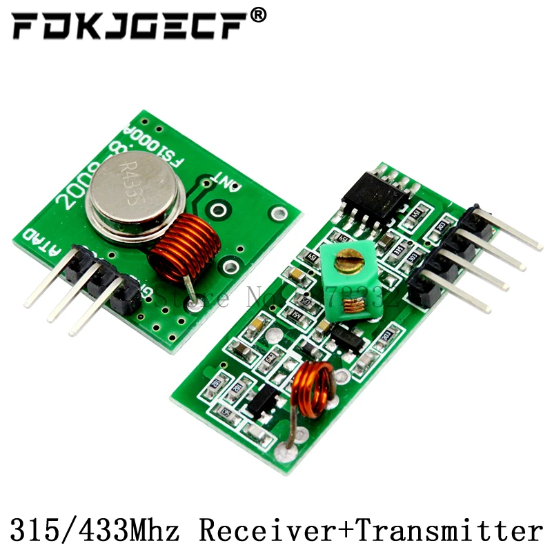 433Mhz RF Wireless Transmitter Module and Receiver Kit 5V DC 433MHZ/315MHZ Wireless For Arduino Raspberry Pi /ARM/MCU WL Diy Kit